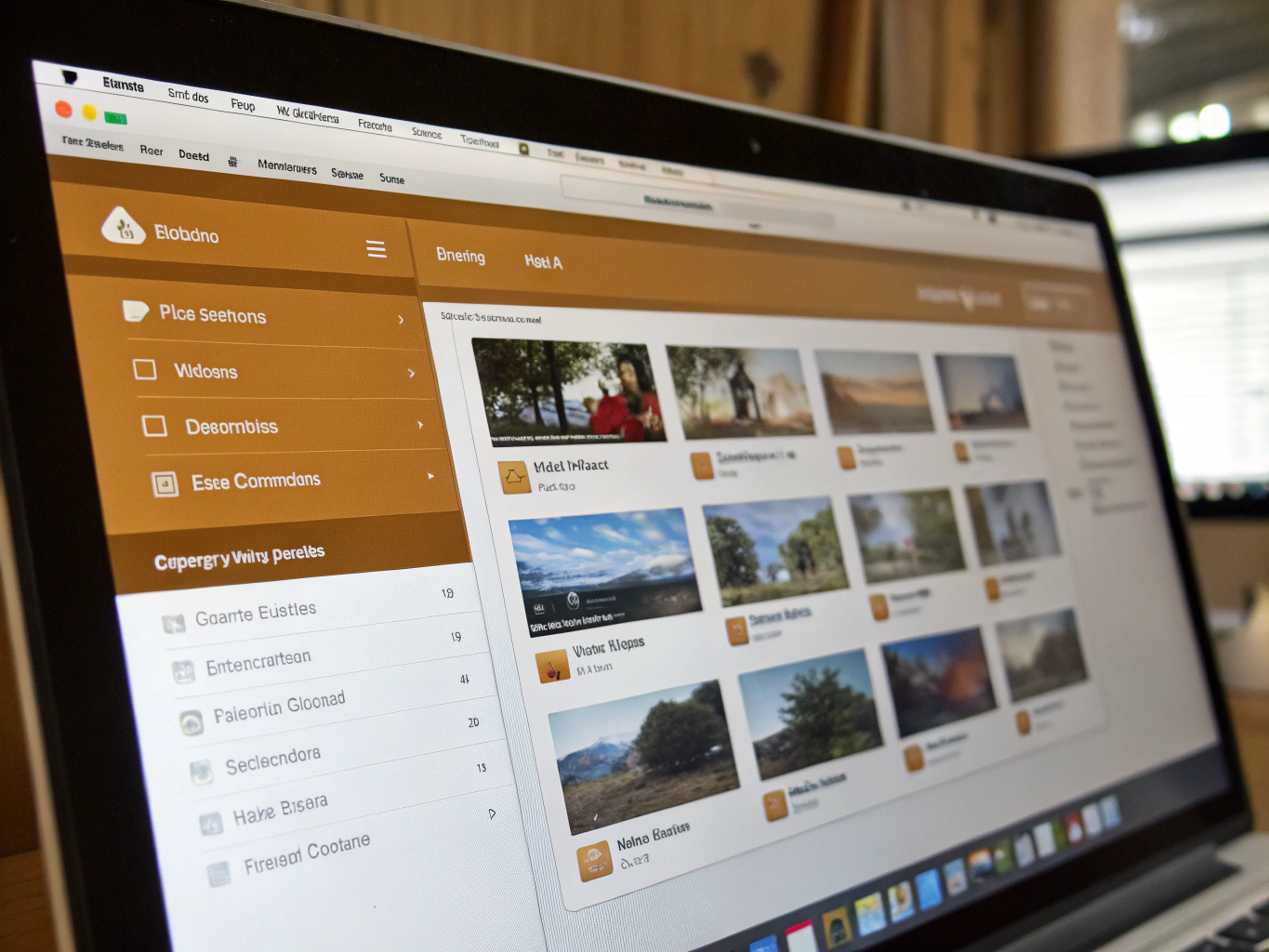 Digital asset library interface with brand icons and style guides